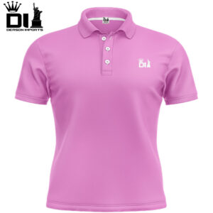 Camisa Polo Rosa Masculina Malha Dry Fit